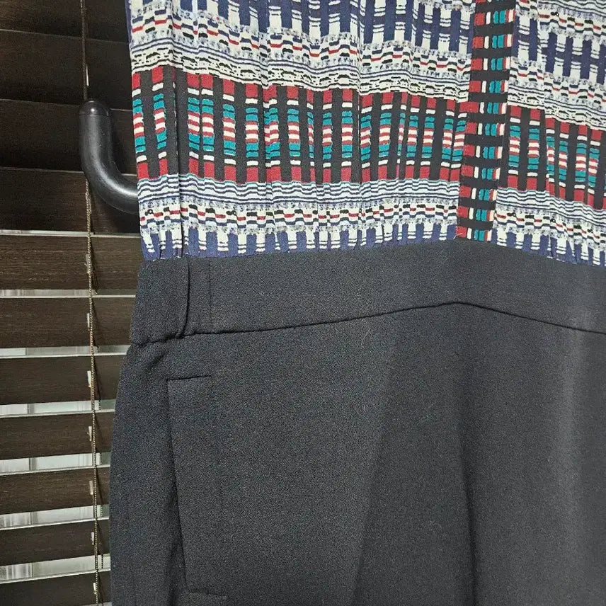 [BUNJANG] Maje Black Pattern Midi Dress / 마쥬 블랙 패턴 반팔 원피스