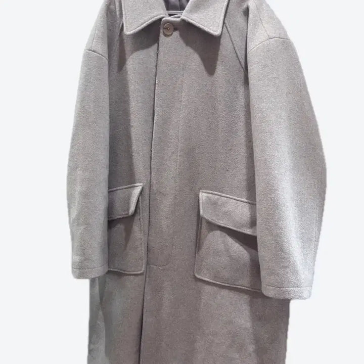 [BUNJANG] KIMUHEUR Semi-Over Wool Balmacaan Coat Beige / 키뮤어 세미오버 울 발마칸 코트 베이지