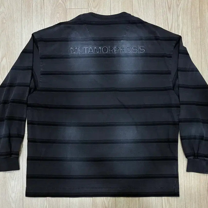 [BUNJANG] Juun.J Overdyed Stripe Long Sleeve Gray / (S) 준지 오버다잉 스트라이프 롱슬리브 그레이