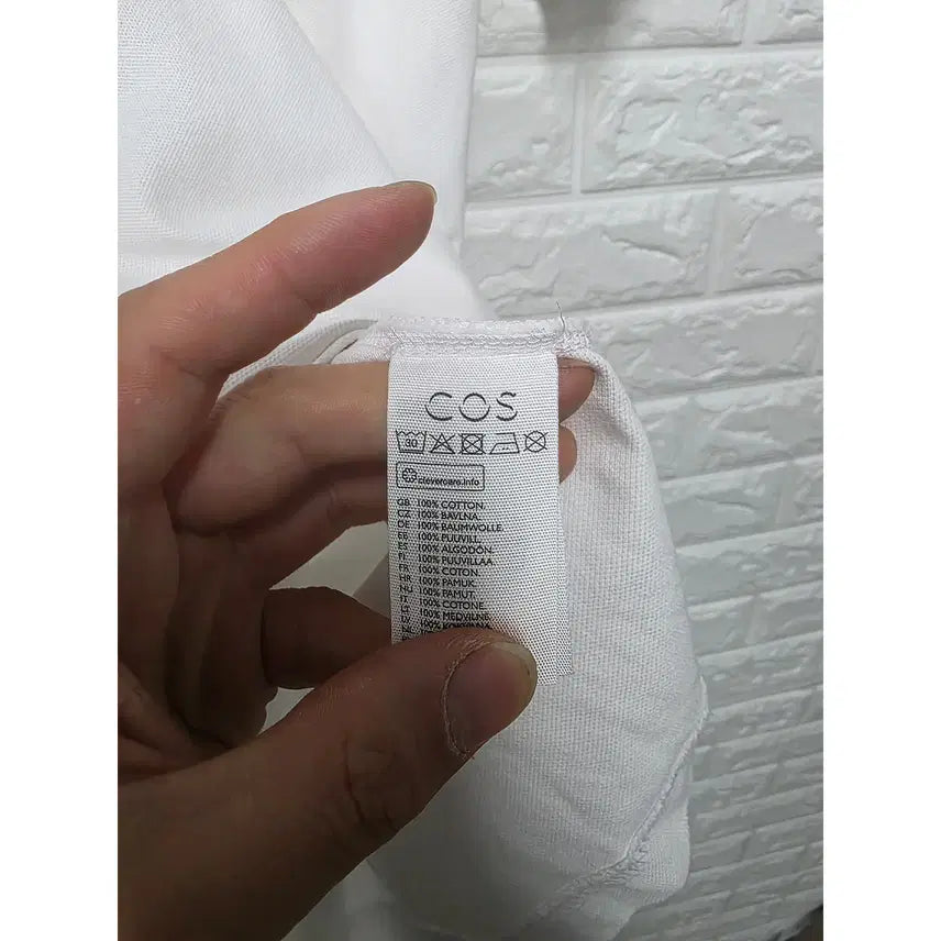 [BUNJANG] COS White Collar Short Sleeve T-shirt / L 코스 COS 화이트 카라 반팔티셔츠 C983