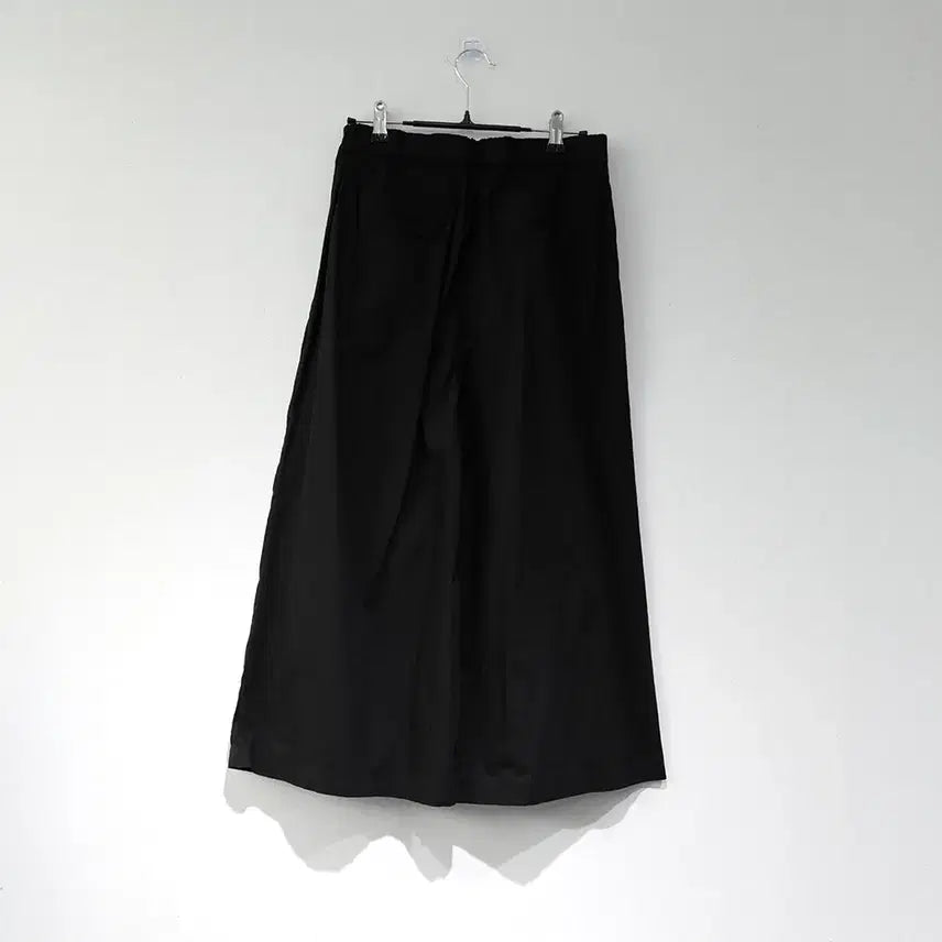 [BUNJANG] Black A-line Long Skirt Pants / 밴딩 블랙 A라인 롱 스커트 팬츠
