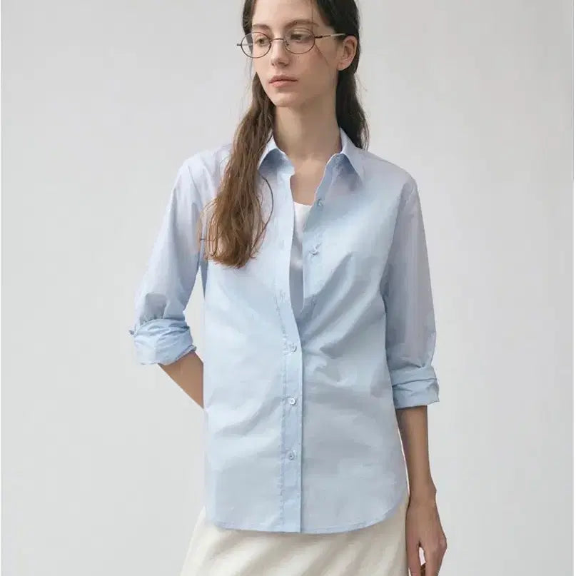 [BUNJANG] Elroju Essential Standard Shirt Blue M / 엘로주 에센셜 스탠다드 셔츠 블루 M 완전새상품
