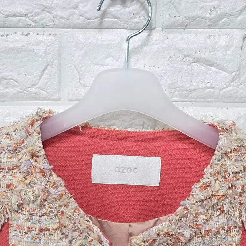 [BUNJANG] OZOC Pink Tweed Jacket / M 오조크 OZOC 핑크 트위드 자켓 C984