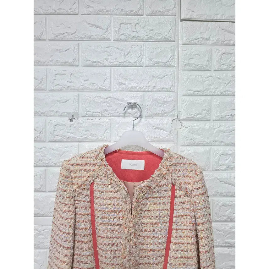 [BUNJANG] OZOC Pink Tweed Jacket / M 오조크 OZOC 핑크 트위드 자켓 C984