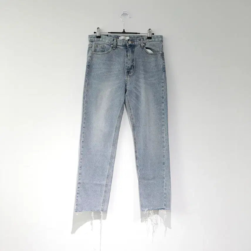 [BUNJANG] Black Rabbit Straight Tassel Denim Pants / 블랙레빗 일자 테슬 데님 팬츠