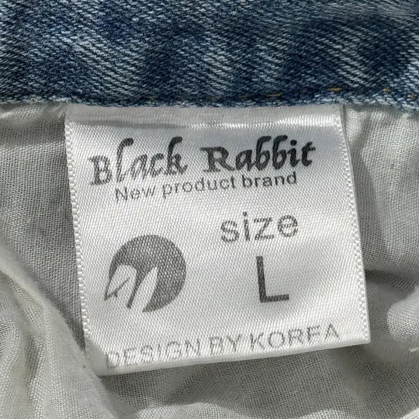 [BUNJANG] Black Rabbit Straight Tassel Denim Pants / 블랙레빗 일자 테슬 데님 팬츠