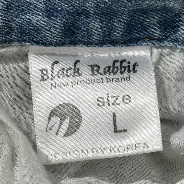 [BUNJANG] Black Rabbit Straight Tassel Denim Pants / 블랙레빗 일자 테슬 데님 팬츠