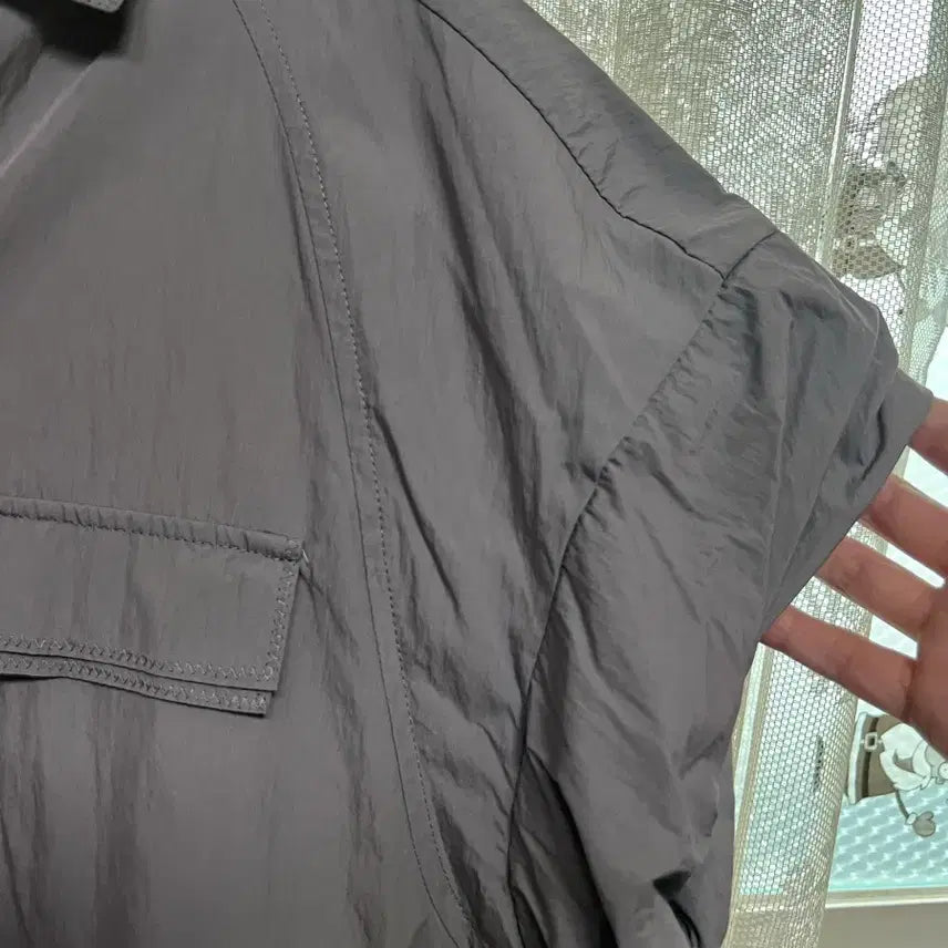 [BUNJANG] Bonispax Gray Short Sleeve Shirt Dress / Bonispax 회색 반팔 셔츠 원피스
