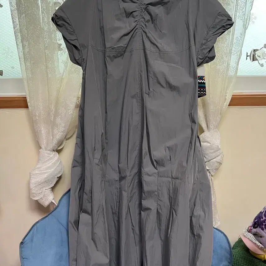 [BUNJANG] Bonispax Gray Short Sleeve Shirt Dress / Bonispax 회색 반팔 셔츠 원피스