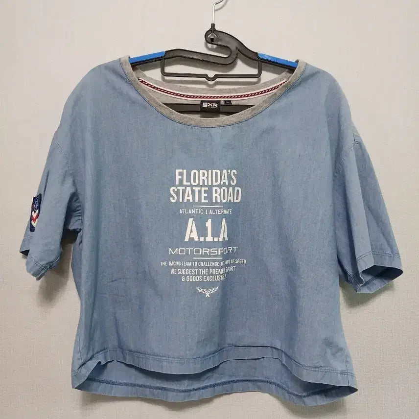 [BUNJANG] EXR Denim Short Sleeve T-shirt / EXR 데님 반팔 티셔츠