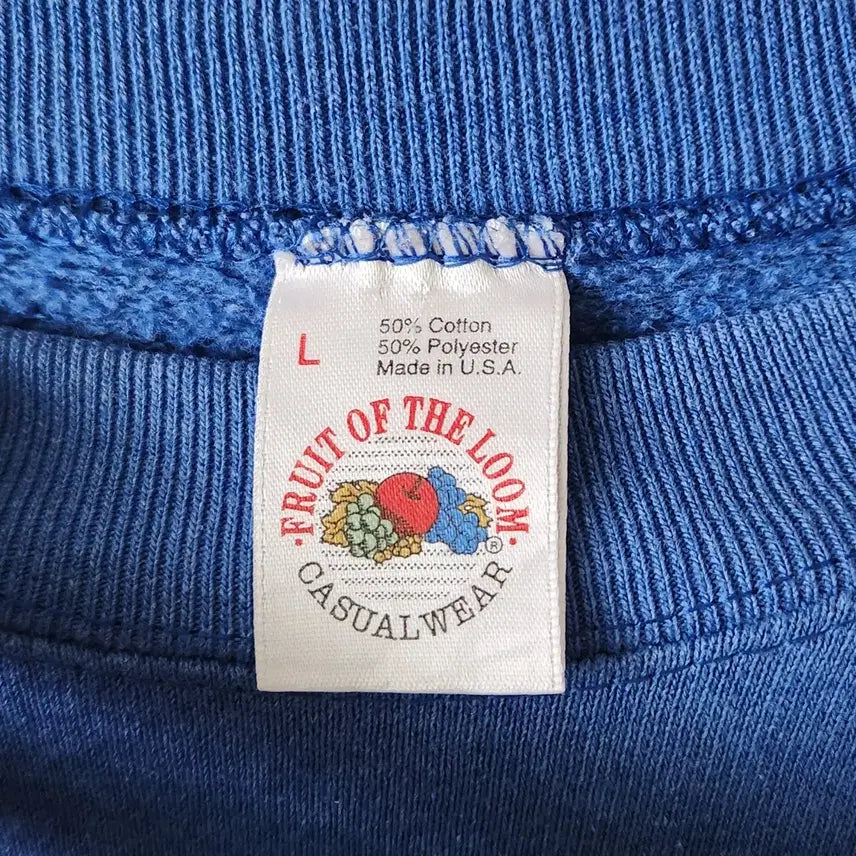 [BUNJANG] Fruit of the Loom Vintage Sweatshirt Blue L / 90s 빈티지 USA 푸릇오브더룸 스웨트셔츠 블루 L