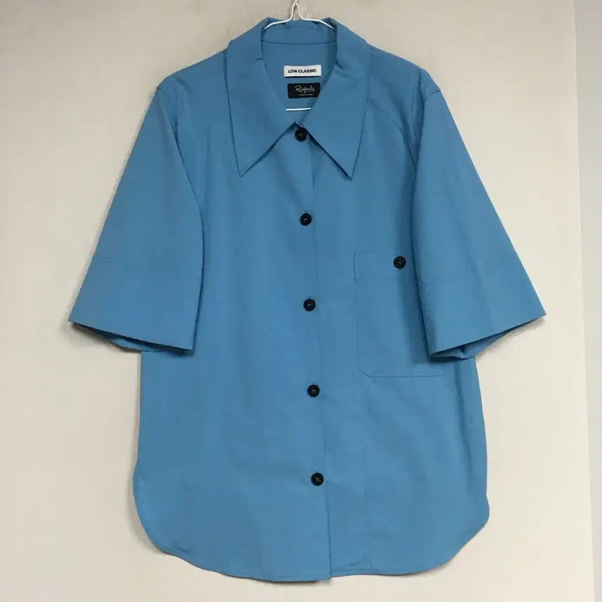 [BUNJANG] Low Classic Solid Color Shirt Blouse - M / 로우클래식 단색 셔츠 블라우스 M