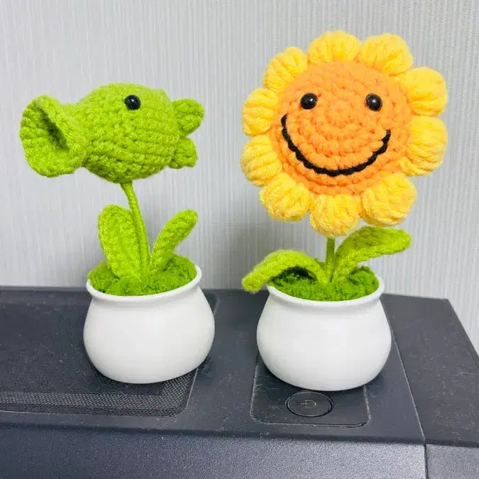 [BUNJANG] Plants vs. Zombies Crochet Set / 식물 vs 좀비 플랜트 앤 좀비 게임 뜨개질 2종