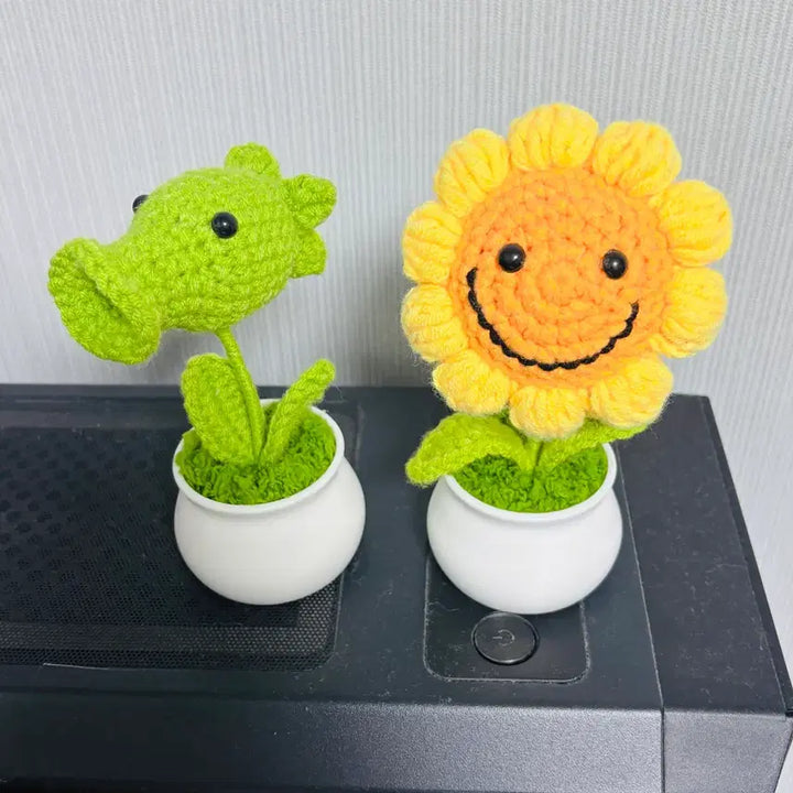 [BUNJANG] Plants vs. Zombies Crochet Set / 식물 vs 좀비 플랜트 앤 좀비 게임 뜨개질 2종