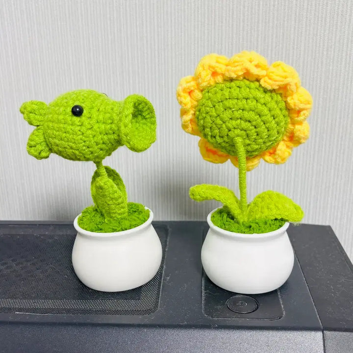 [BUNJANG] Plants vs. Zombies Crochet Set / 식물 vs 좀비 플랜트 앤 좀비 게임 뜨개질 2종