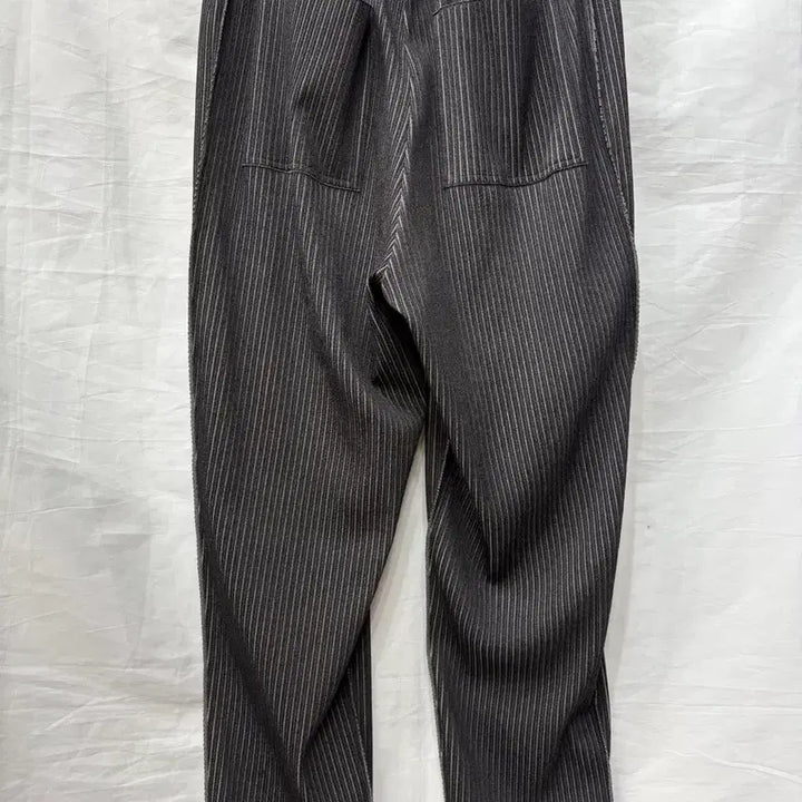 [BUNJANG] Pleats Please Issey Miyake Black Striped Pants / 플리츠플리즈 이세이미야케 블랙 스트라이프 팬츠3사이즈(정품)  허리단면3