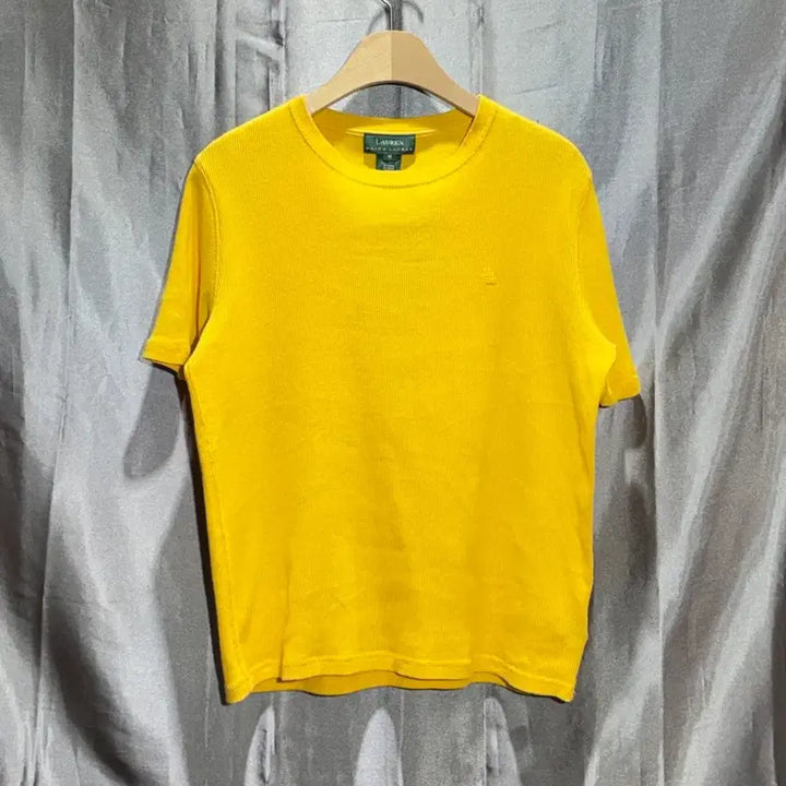 [BUNJANG] Polo Ralph Lauren Mini Logo Yellow Knit Short Sleeve / M 폴로랄프로렌 RL 미니로고 옐로우 니트 반팔