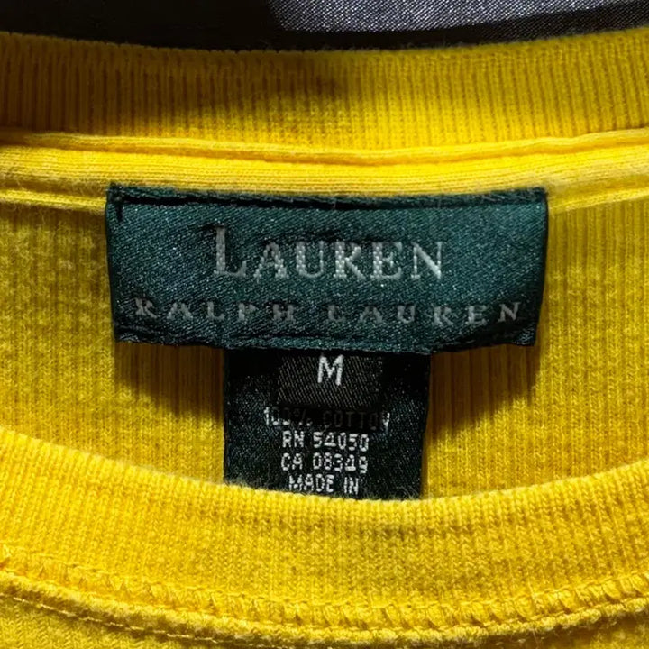 [BUNJANG] Polo Ralph Lauren Mini Logo Yellow Knit Short Sleeve / M 폴로랄프로렌 RL 미니로고 옐로우 니트 반팔