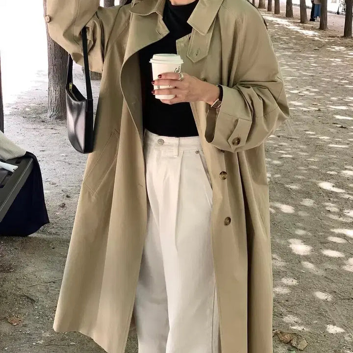 [BUNJANG] LeMore Classic Trench Coat (Sand Beige) / 르모어 클래식 트렌치코트 (샌드베이지)