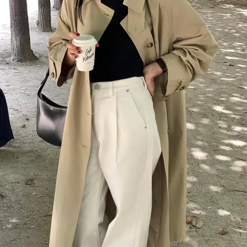[BUNJANG] LeMore Classic Trench Coat (Sand Beige) / 르모어 클래식 트렌치코트 (샌드베이지)
