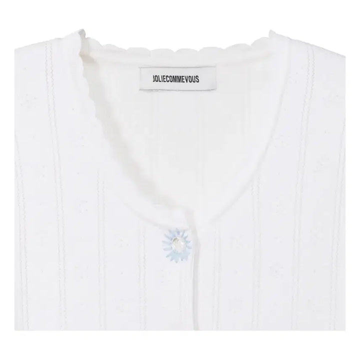[BUNJANG] JOLIECOMMEVOUS White Knit Cardigan and Tank Top Set / 졸리꼼부 화이트 니트 가디건+탑 나시 세트 (프리=xs~M)새상품