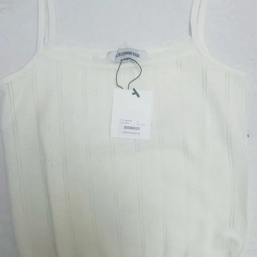 [BUNJANG] JOLIECOMMEVOUS White Knit Cardigan and Tank Top Set / 졸리꼼부 화이트 니트 가디건+탑 나시 세트 (프리=xs~M)새상품