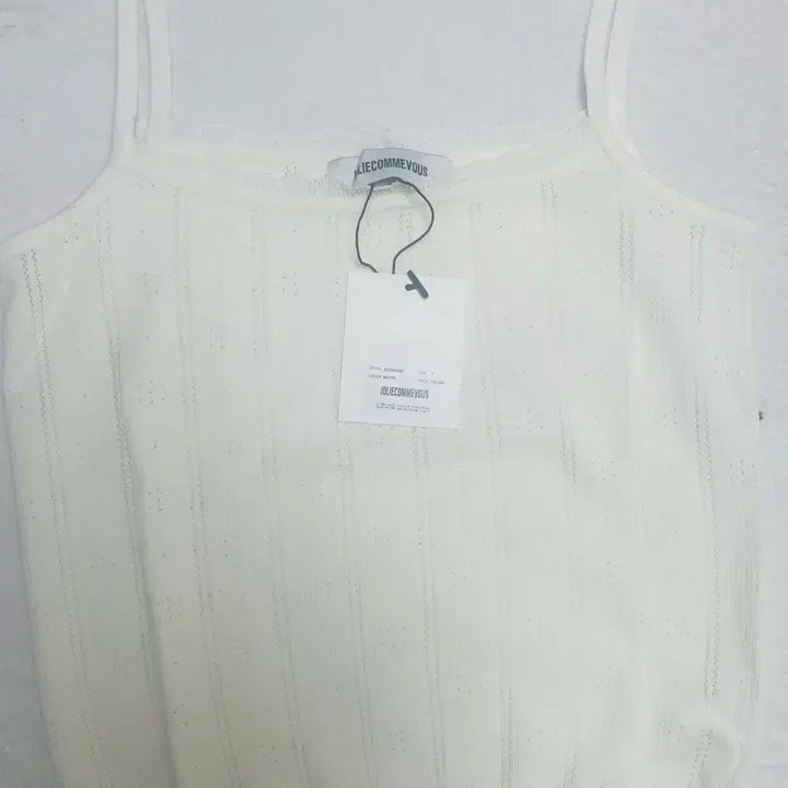 [BUNJANG] JOLIECOMMEVOUS White Knit Cardigan and Tank Top Set / 졸리꼼부 화이트 니트 가디건+탑 나시 세트 (프리=xs~M)새상품