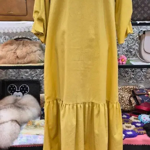 [BUNJANG] RE:EDIT Cotton Linen Blend Long Dress (Size 66) / RE:EDIT 면 마 혼방 롱원피스 (66)