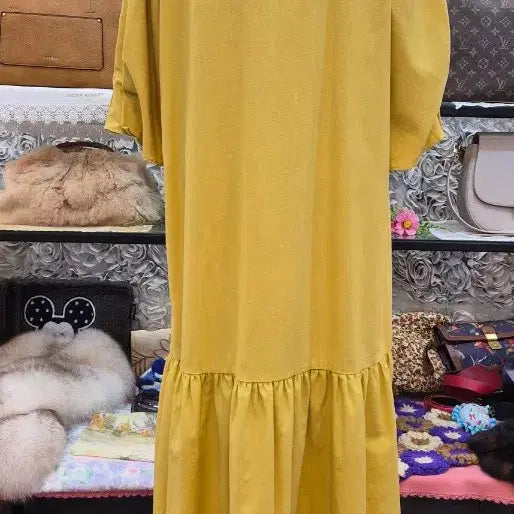 [BUNJANG] RE:EDIT Cotton Linen Blend Long Dress (Size 66) / RE:EDIT 면 마 혼방 롱원피스 (66)