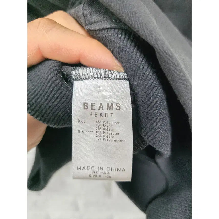 [BUNJANG] BEAMs Black Round T-shirt / Free 빔즈 BEAMs 블랙 라운드 티 C989