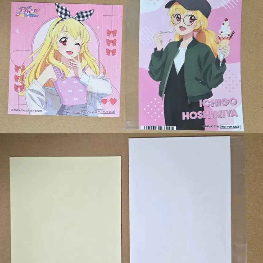 [BUNJANG] Aikatsu Ichigo &amp; Lime Office Girl Classical Acrylic &amp; Sticker Set / 아이카츠 아이엠스타 이치고 라임 오피스걸 클래시컬 아크릴, 스티커