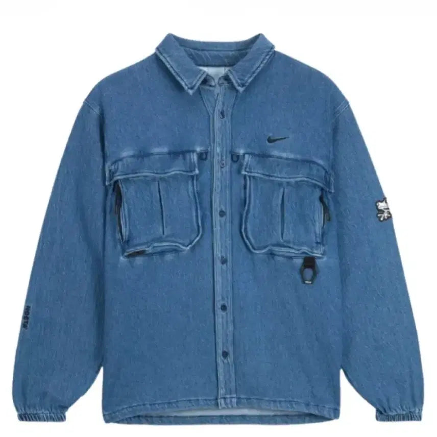 [BUNJANG] Nike x Drake NOCTA Opal Lily Pad Denim Shirt Jacket (XL) / (XL) 나이키 X 드레이크 녹타 오팔 릴리 패드 데님 셔츠 자켓