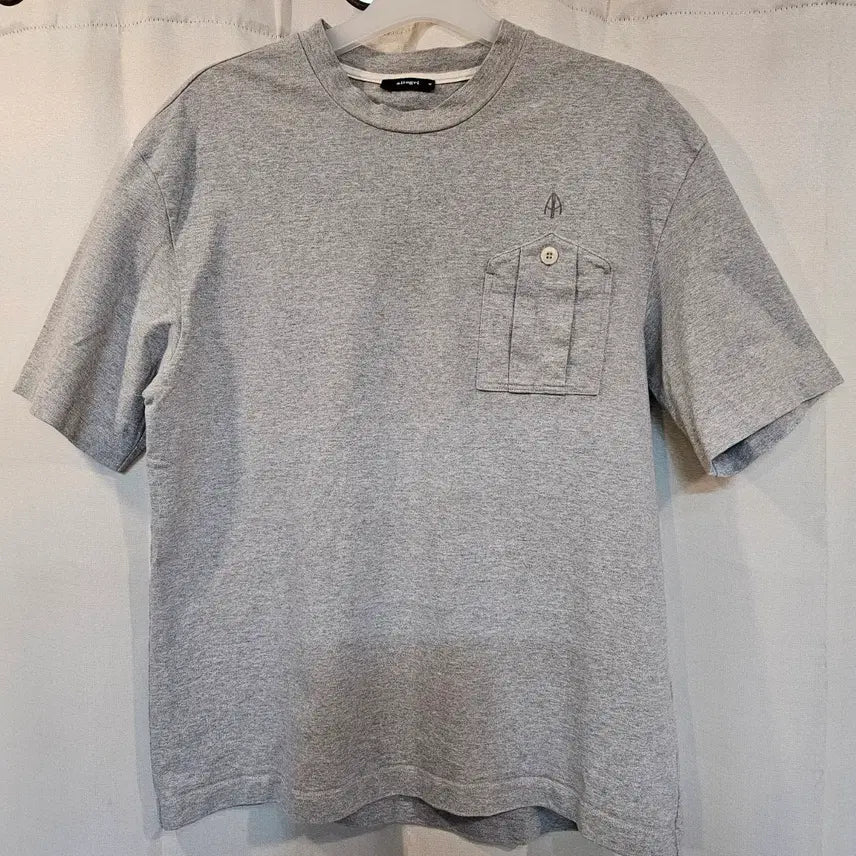 [BUNJANG] Allegri Gray Pocket Short Sleeve T-shirt / allegri 알레그리 회색 포켓 반팔 티셔츠