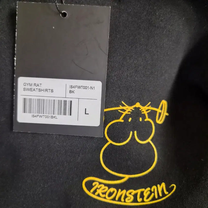 [BUNJANG] Ironstein L Black Embroidered Sweatshirt / 아이언스테인 맨투맨