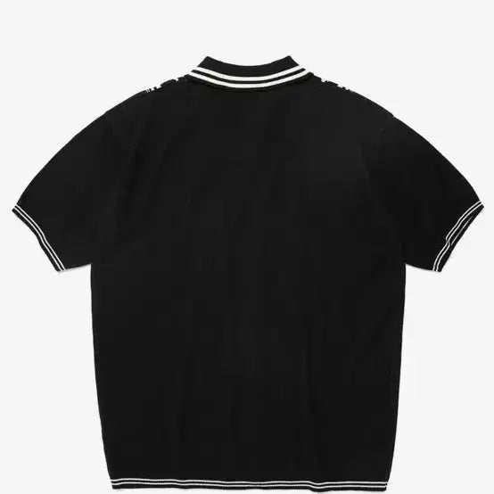 [BUNJANG] KAVISH Striped Half Sleeve Knit Shirt / 카비시 STRIPED HALF SLEEVE KNIT SHIRT BLACK