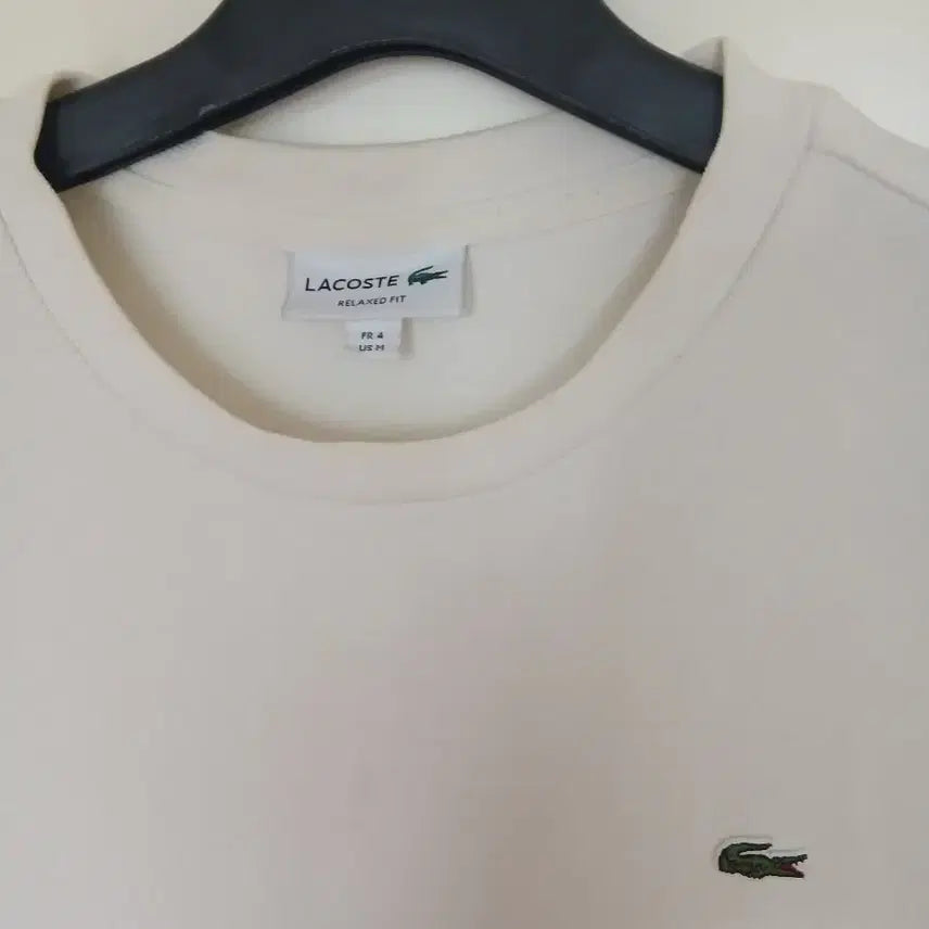 [BUNJANG] Lacoste White Short Sleeve T-shirt / 라코스테 화이트 반팔 티셔츠 95~100