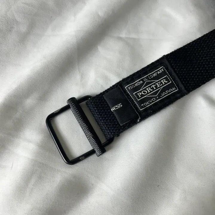 [BUNJANG] PORTER N.HOOLYWOOD Black Web Belt / [PORTER x N.HOOLYWOOD] 포터 엔할리우드 블랙 웹 벨트