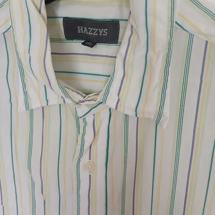 [BUNJANG] Hazzys Stripe Short Sleeve Shirt / 헤지스 스트라이프 반팔 셔츠  105