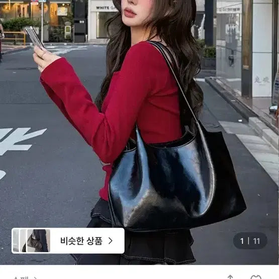 [BUNJANG] 슈펜 블랙 레더 숄더백 한번착용 / 슈펜 블랙 레더 숄더백 한번착용