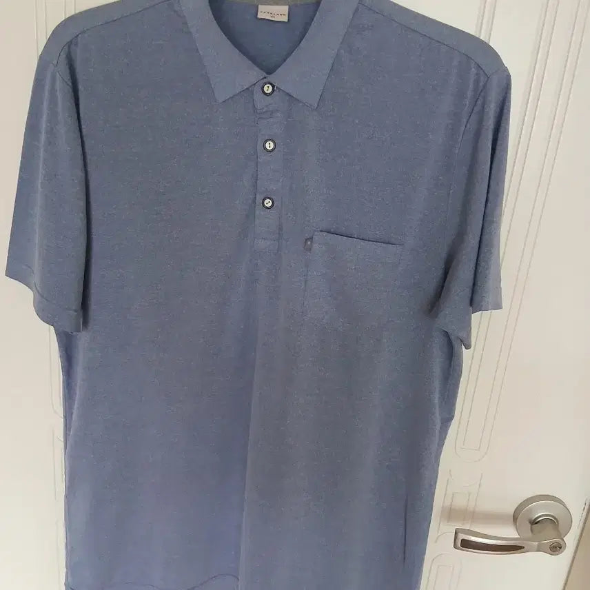 [BUNJANG] Parkland Blue Short Sleeve Polo Shirt / 파크랜드 블루 반팔 폴로 티셔츠 100