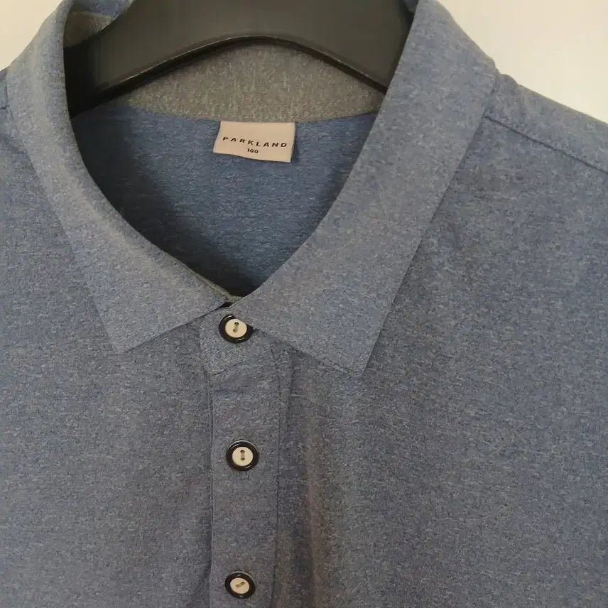 [BUNJANG] Parkland Blue Short Sleeve Polo Shirt / 파크랜드 블루 반팔 폴로 티셔츠 100