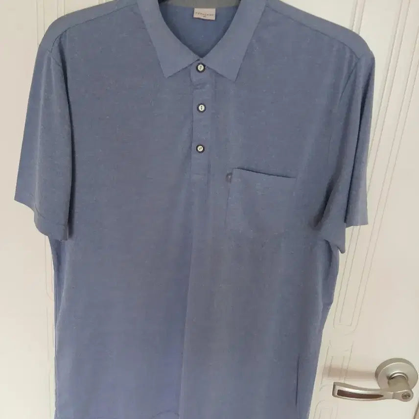 [BUNJANG] Parkland Blue Short Sleeve Polo Shirt / 파크랜드 블루 반팔 폴로 티셔츠 100