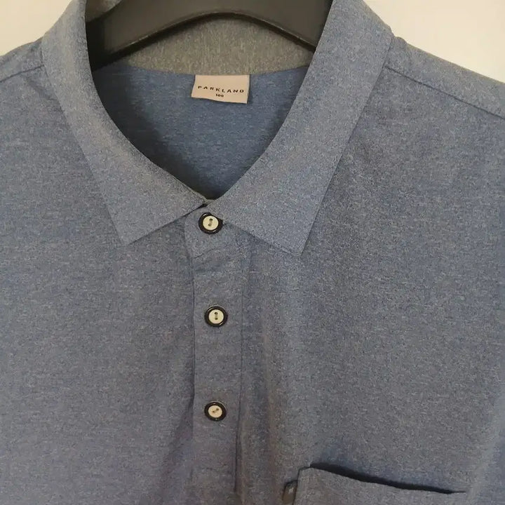 [BUNJANG] Parkland Blue Short Sleeve Polo Shirt / 파크랜드 블루 반팔 폴로 티셔츠 100