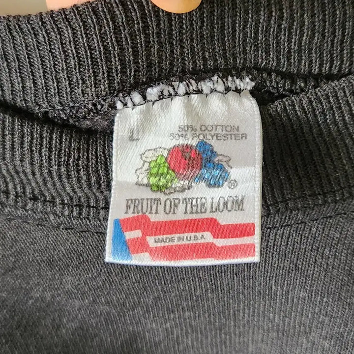[BUNJANG] Fruit of the Loom Vintage Sweatshirt Black L / 90s 빈티지 USA 프룻오브더룸 스웨트셔츠 블랙 L