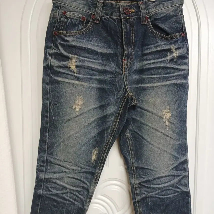 [BUNJANG] CARPE DIEM Washed Denim 7/10 Jeans / CARPE. DIEM 남성 청바지 7부 남자 데님청바지반바지