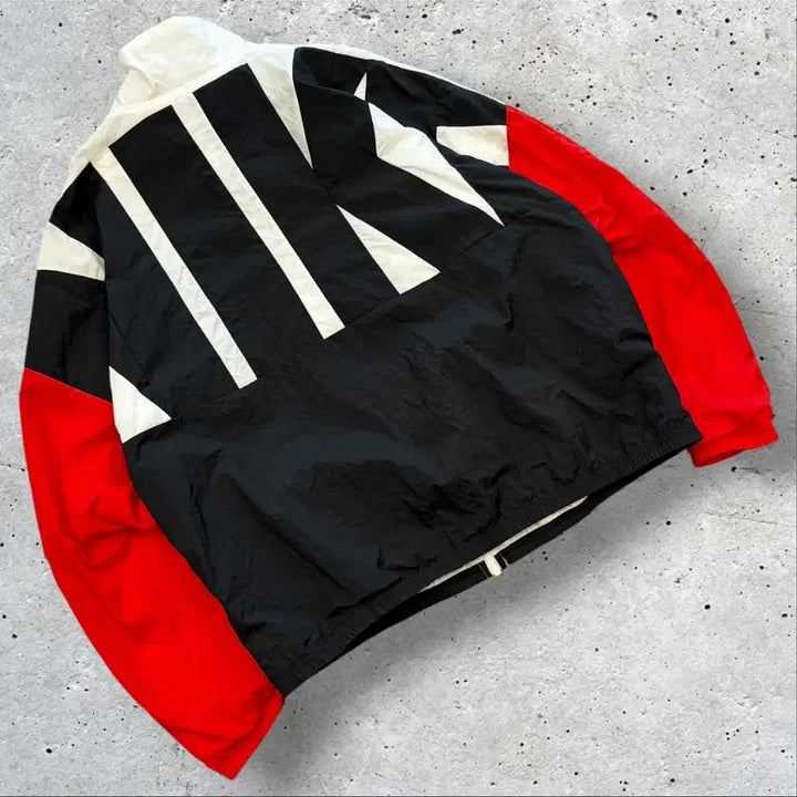 [SOLD OUT] [XL] 나이키 빅로고 블랙/레드/화이트 바람막이 자켓