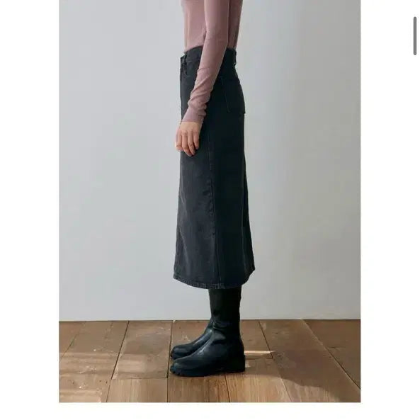 [BUNJANG] Nicol &amp; Nicole Black Denim Long Skirt - Size S / 닉앤니콜 흑청 데님 롱스커트 s