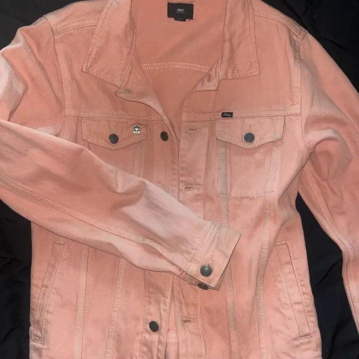 [BUNJANG] Obey Pink Denim Jacket (S) / 오베이 핑크데님자켓 s