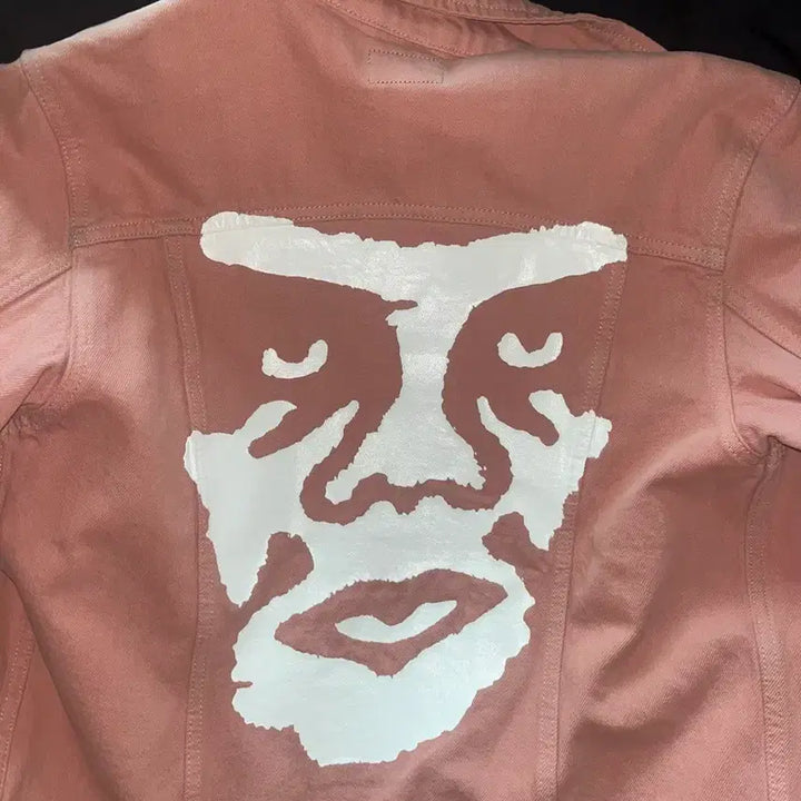 [BUNJANG] Obey Pink Denim Jacket (S) / 오베이 핑크데님자켓 s