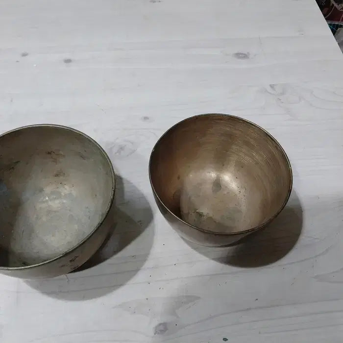 [BUNJANG] 1950s Antique Korean Lacquer Rice Bowls (Set of 3) / 1950 유기 밥그릇 3점 일괄